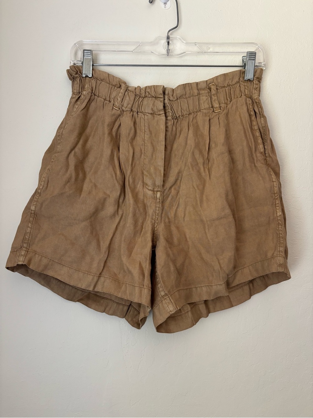 Rails Monty Shorts in Toffee Size Small NEW Linen Cupro Blend Travel Minimalist